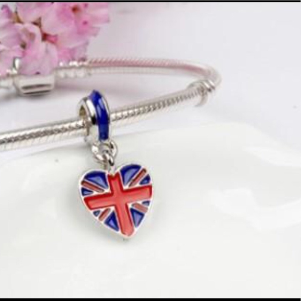 National Flag Enamel Pendant Beads Charm NWOT